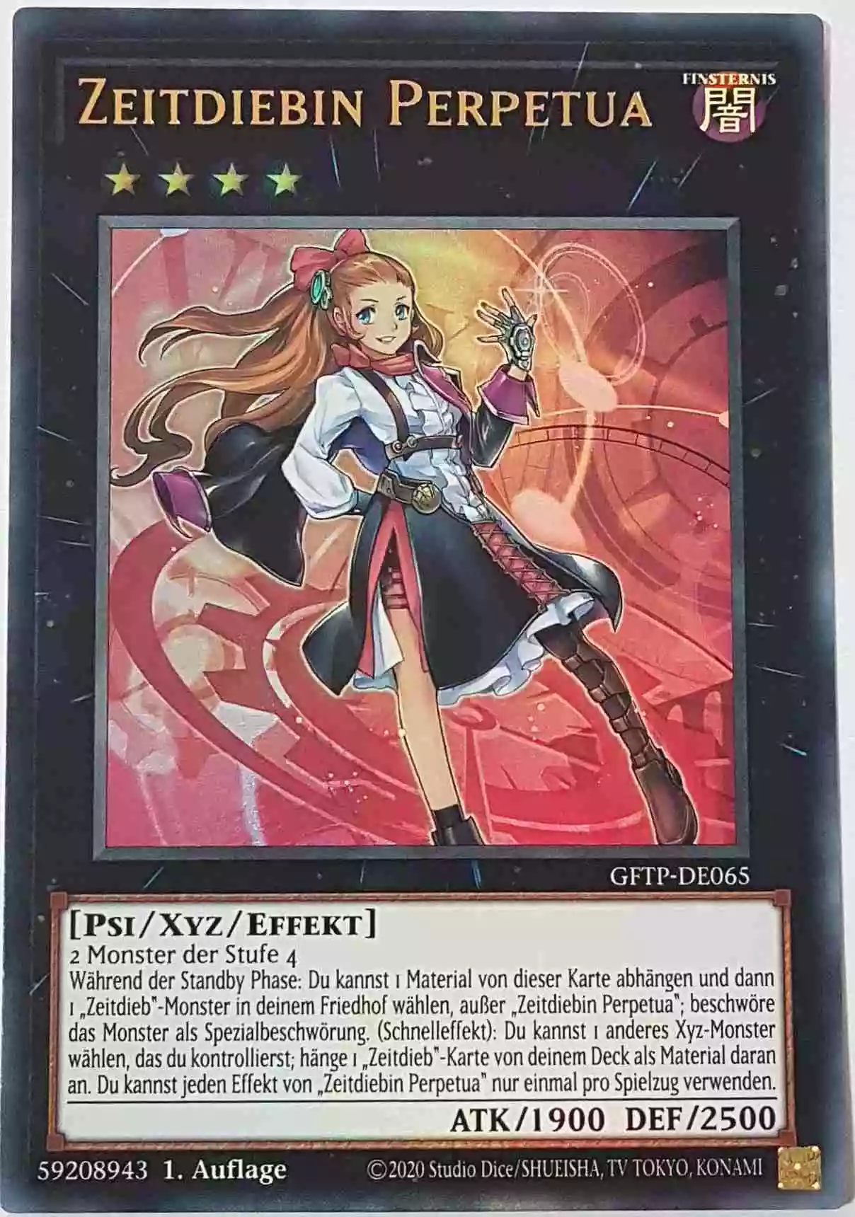 Zeitdiebin Perpetua GFTP-DE065 ist in Ultra Rare Yu-Gi-Oh Karte aus Ghost From The Past 1.Auflage