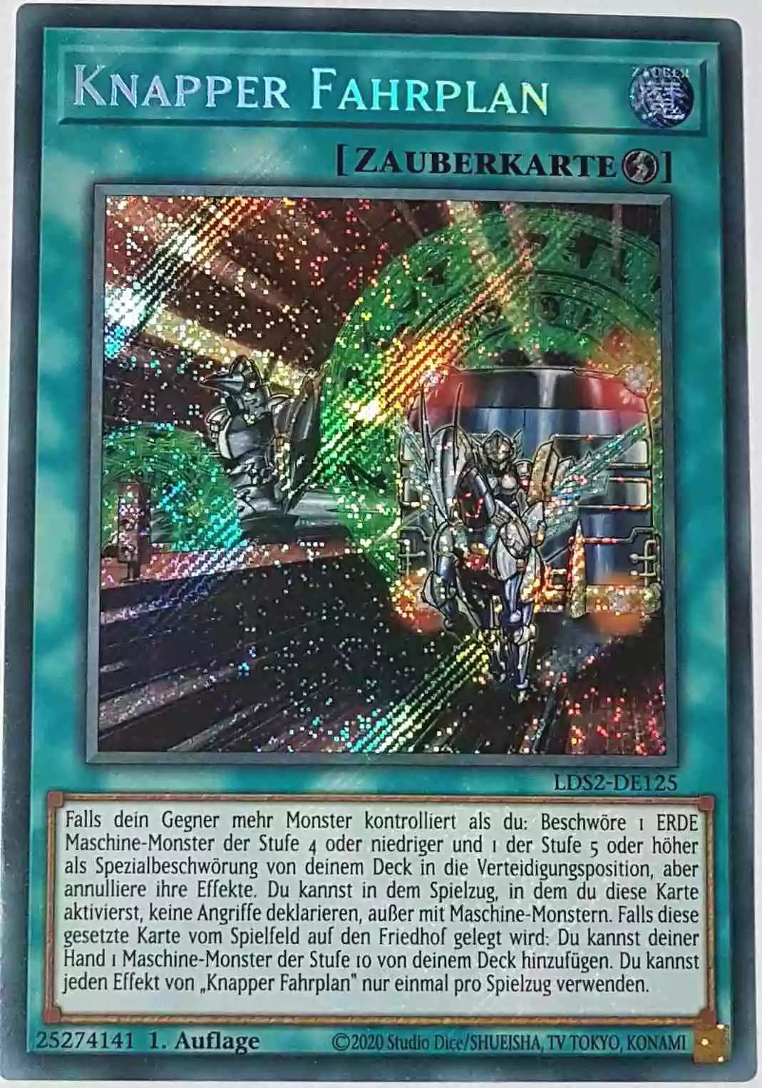 Knapper Fahrplan LDS2-DE125 ist in Secret Rare Yu-Gi-Oh Karte aus Legendary Duelists: Season 2 1.Auflage