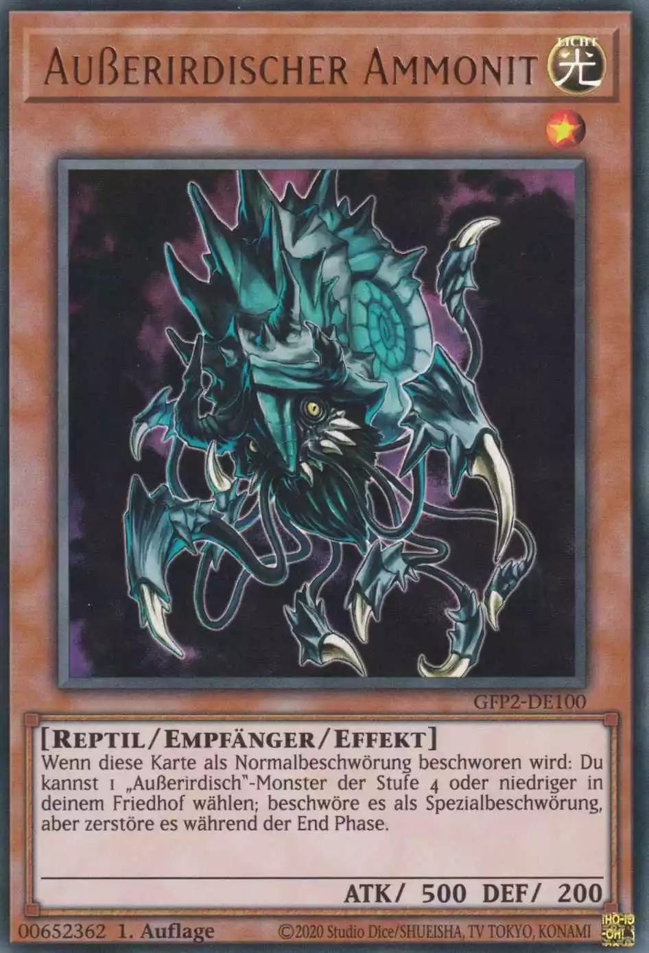 gfp2-de100-ausserirdischer-ammonit-ultra-rare-ghosts-from-the-past-the-2nd-haunting Außerirdischer Ammonit GFP2-DE100 ist in Ultra Rare Yu-Gi-Oh Karte aus Ghosts from the Past The 2nd Haunting 1.Auflage