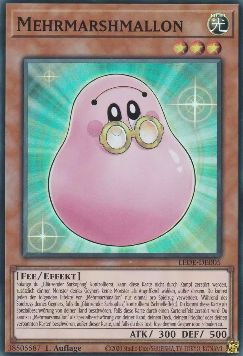 Mehrmarshmallon LEDE-DE005 ist in Super Rare Yu-Gi-Oh Karte aus Legacy Of Destruction 1.Auflage