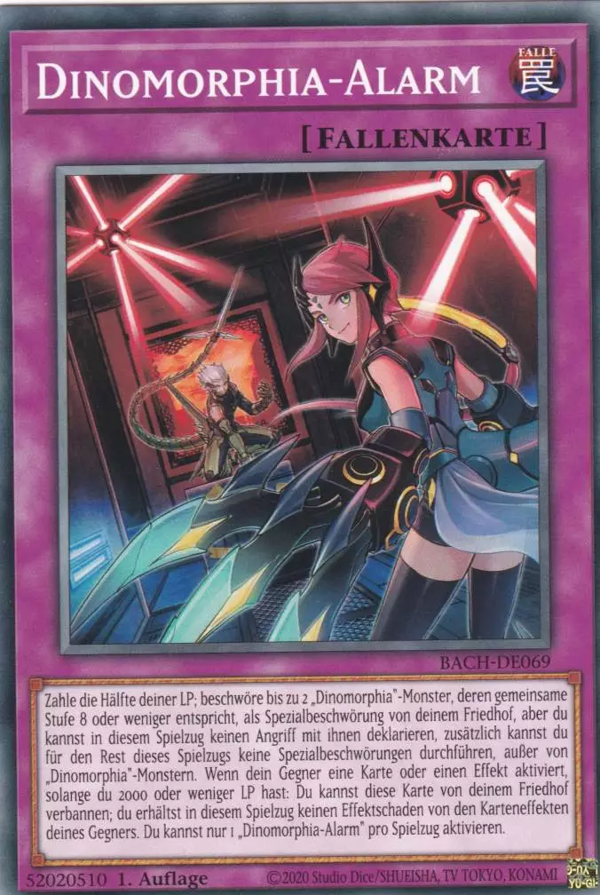 Dinomorphia-Alarm BACH-DE069 ist in Common Yu-Gi-Oh Karte aus Battle of Chaos 1.Auflage