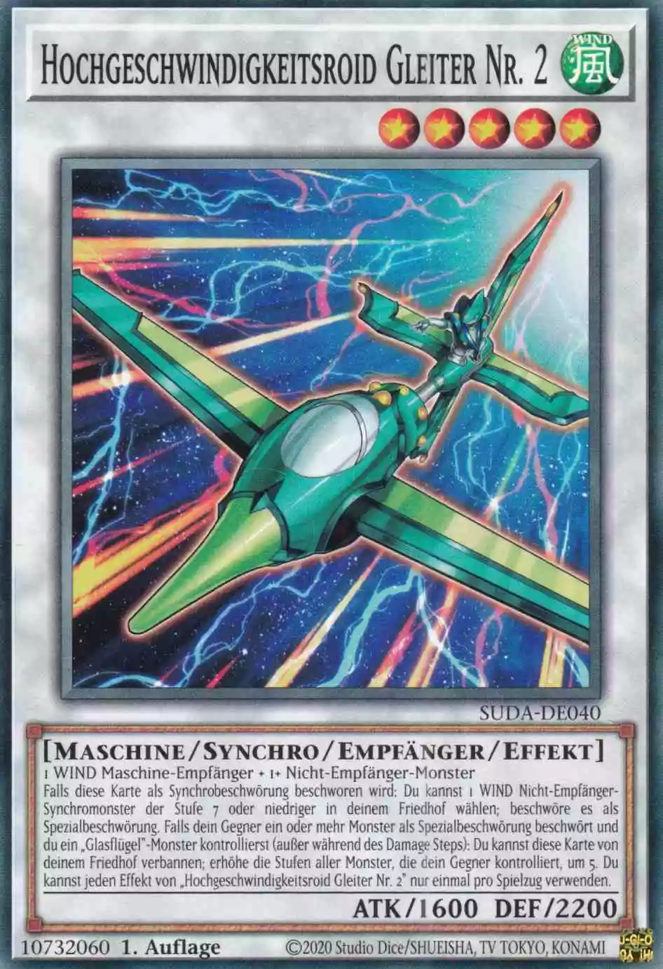 Hochgeschwindigkeitsroid Gleiter Nr. 2 SUDA-DE040 ist in Common Yu-Gi-Oh Karte aus Supreme Darkness 1.Auflage