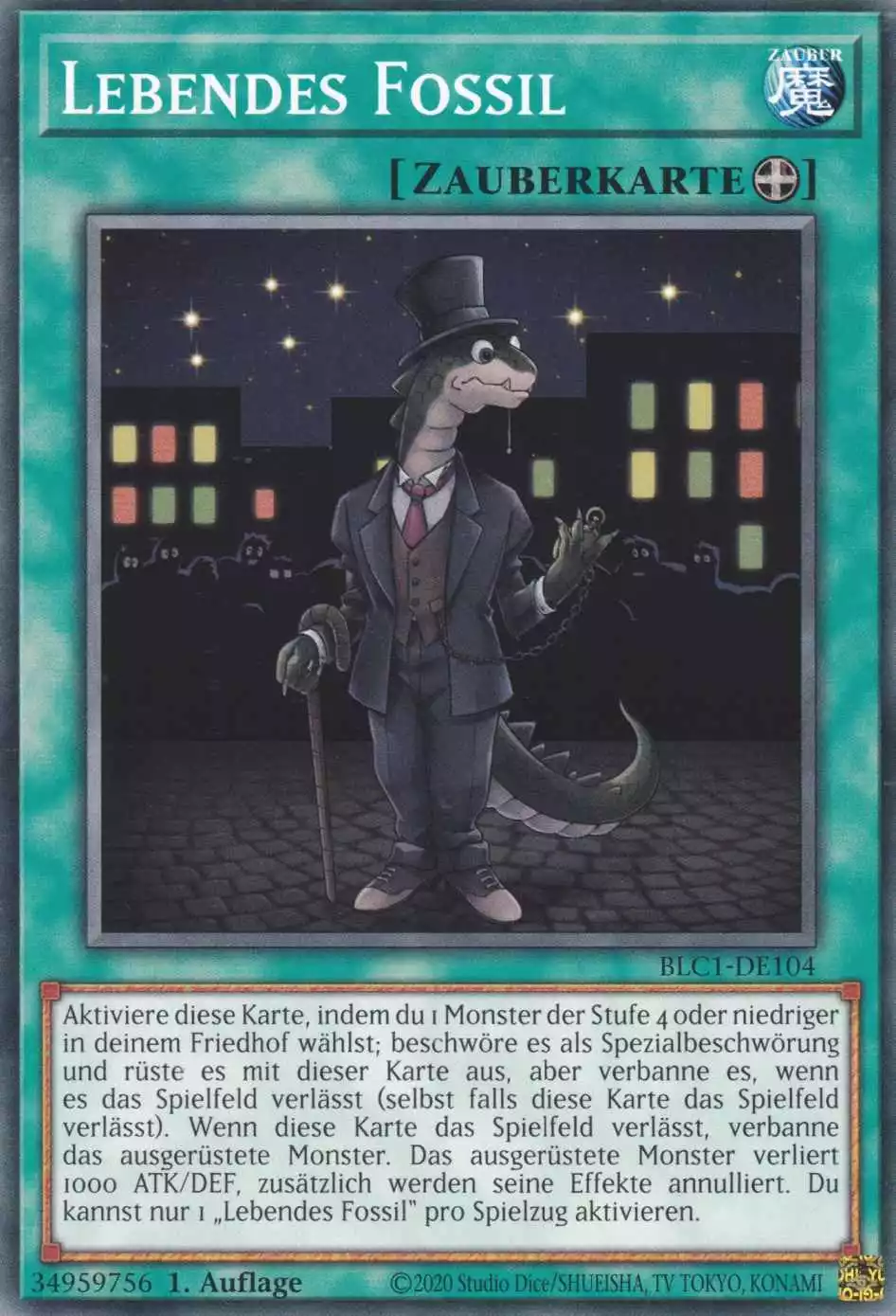 Lebendes Fossil BLC1-DE104 ist in Common Yu-Gi-Oh Karte aus Battles of Legend Chapter 1 1.Auflage