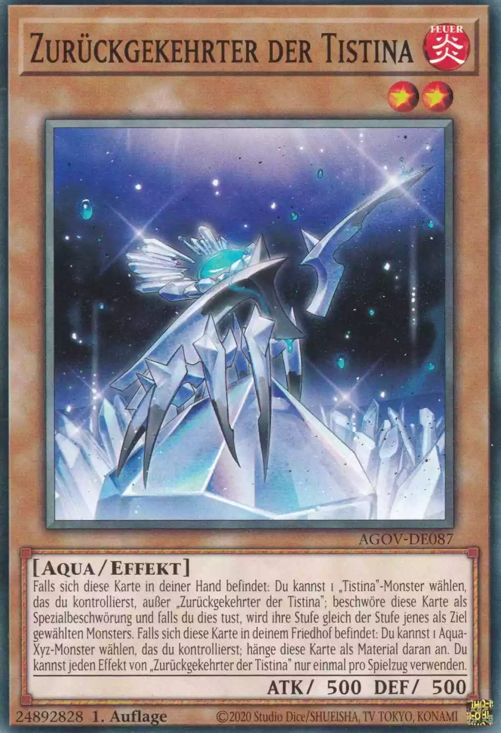 Zurückgekehrter der Tistina AGOV-DE087 ist in Common Yu-Gi-Oh Karte aus Age of Overlord 1.Auflage