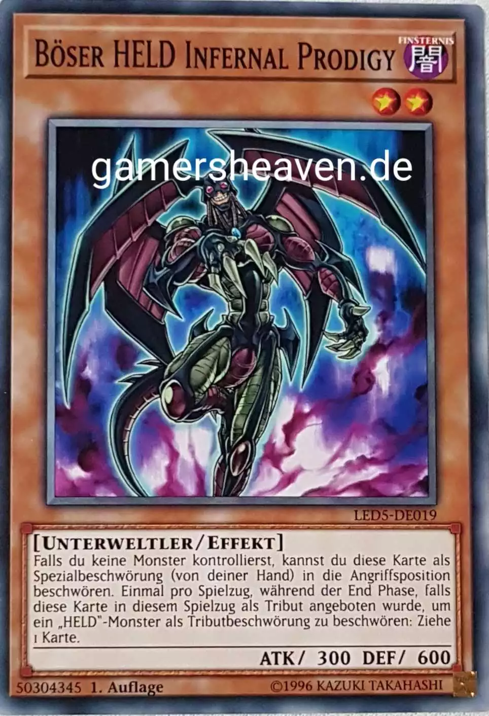 Böser Held Infernal Prodigy LED5-DE019 ist in Common aus Legendary Duelists: Immortal Destiny 1.Auflage