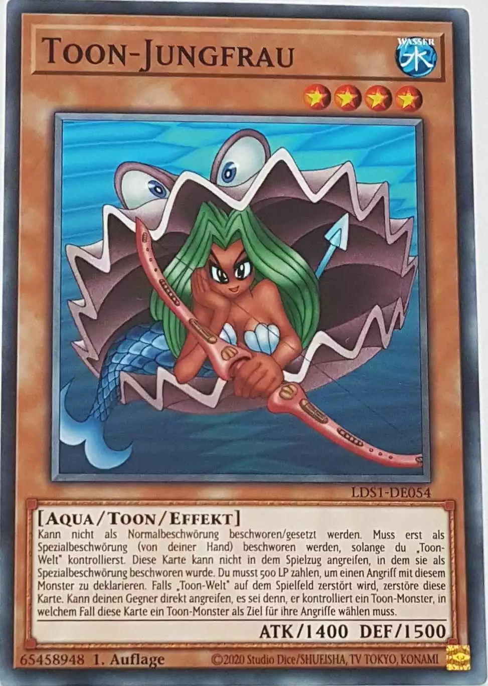 Toon-Jungfrau LDS1-DE054 ist in Common Yu-Gi-Oh Karte aus Legendary Duelists: Season 1 1.Auflage