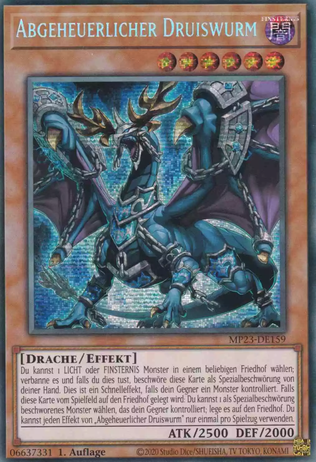 Abgeheuerlicher Druiswurm MP23-DE159 ist in Prismatic Secret Rare Yu-Gi-Oh Karte aus 25th Anniversary Tin Dueling Heroes 1.Auflage