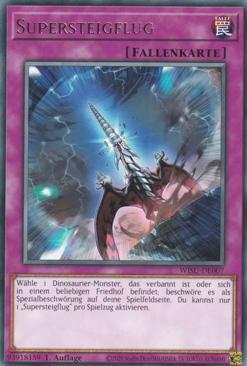 Supersteigflug WISU-DE007 ist in Rare Yu-Gi-Oh Karte aus Wild Survivors 1.Auflage