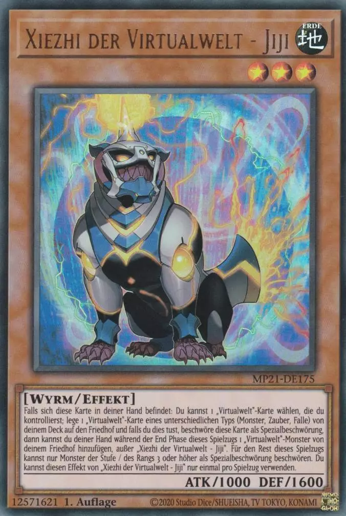 mp21-de175-xiezhi-der-virtualwelt-jiji-ultra-rare-tin-of-ancient-battles Xiezhi der Virtualwelt - Jiji MP21-DE175 ist in Ultra Rare Yu-Gi-Oh Karte aus Tin of Ancient Battles 1.Auflage