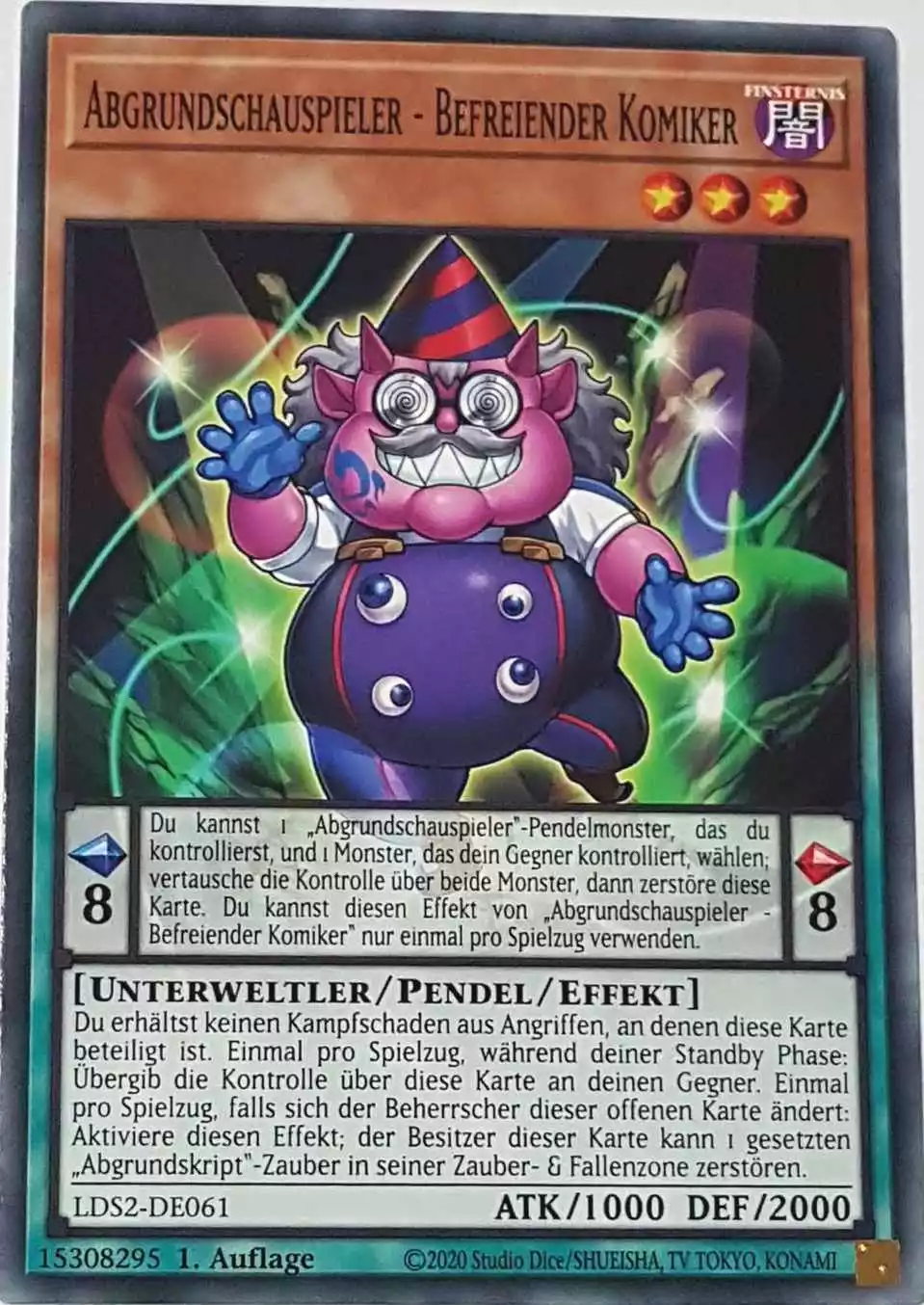 Abgrundschauspieler - Befreiender Komiker LDS2-DE061 ist in Common Yu-Gi-Oh Karte aus Legendary Duelists: Season 2 1.Auflage