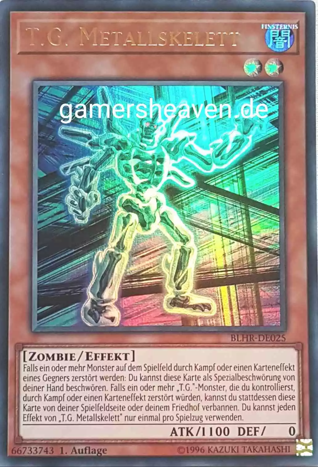 T.G. Metallskelett BLHR-DE025 ist in Ultra Rare aus Battles of Legend: Hero's Revenge 1.Auflage