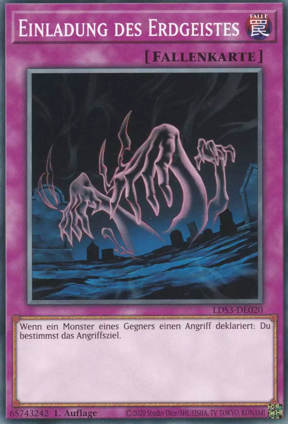 Einladung des Erdgeistes LDS3-DE020 ist in Common Yu-Gi-Oh Karte aus Legendary Duelists Season 3 1.Auflage