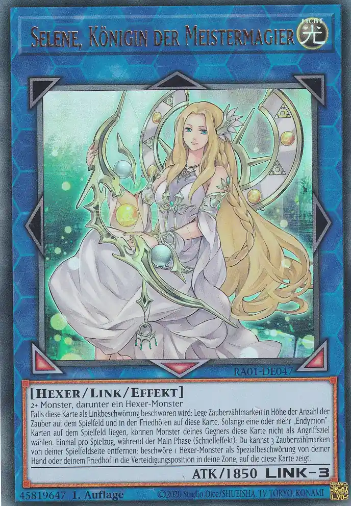 ra01-de047-ur-selene-koenigin-der-meistermagier-ultra-rare-25th-anniversary-rarity-collection Selene, Königin der Meistermagier RA01-DE047 ist in Ultra Rare Yu-Gi-Oh Karte aus 25th Anniversary Rarity Collection 1.Auflage