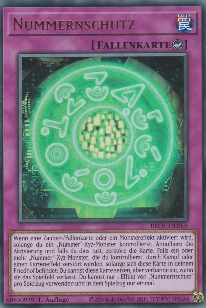 Nummernschutz BROL-DE056 ist in Ultra Rare Yu-Gi-Oh Karte aus Brothers of Legend 1.Auflage