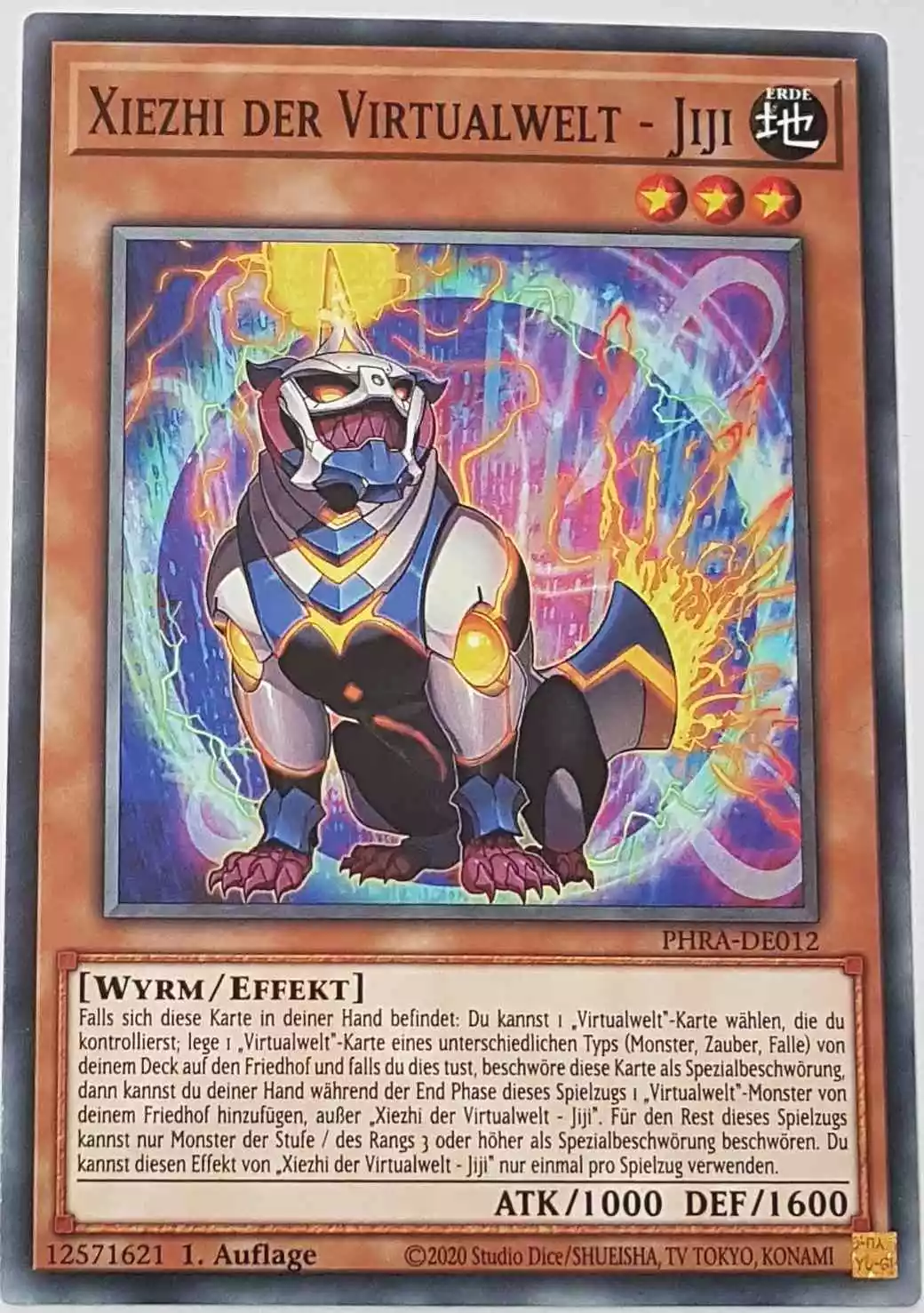 Xiezhi der Virtualwelt - Jiji PHRA-DE012 ist in Common Yu-Gi-Oh Karte aus Phantom Rage 1. Auflage