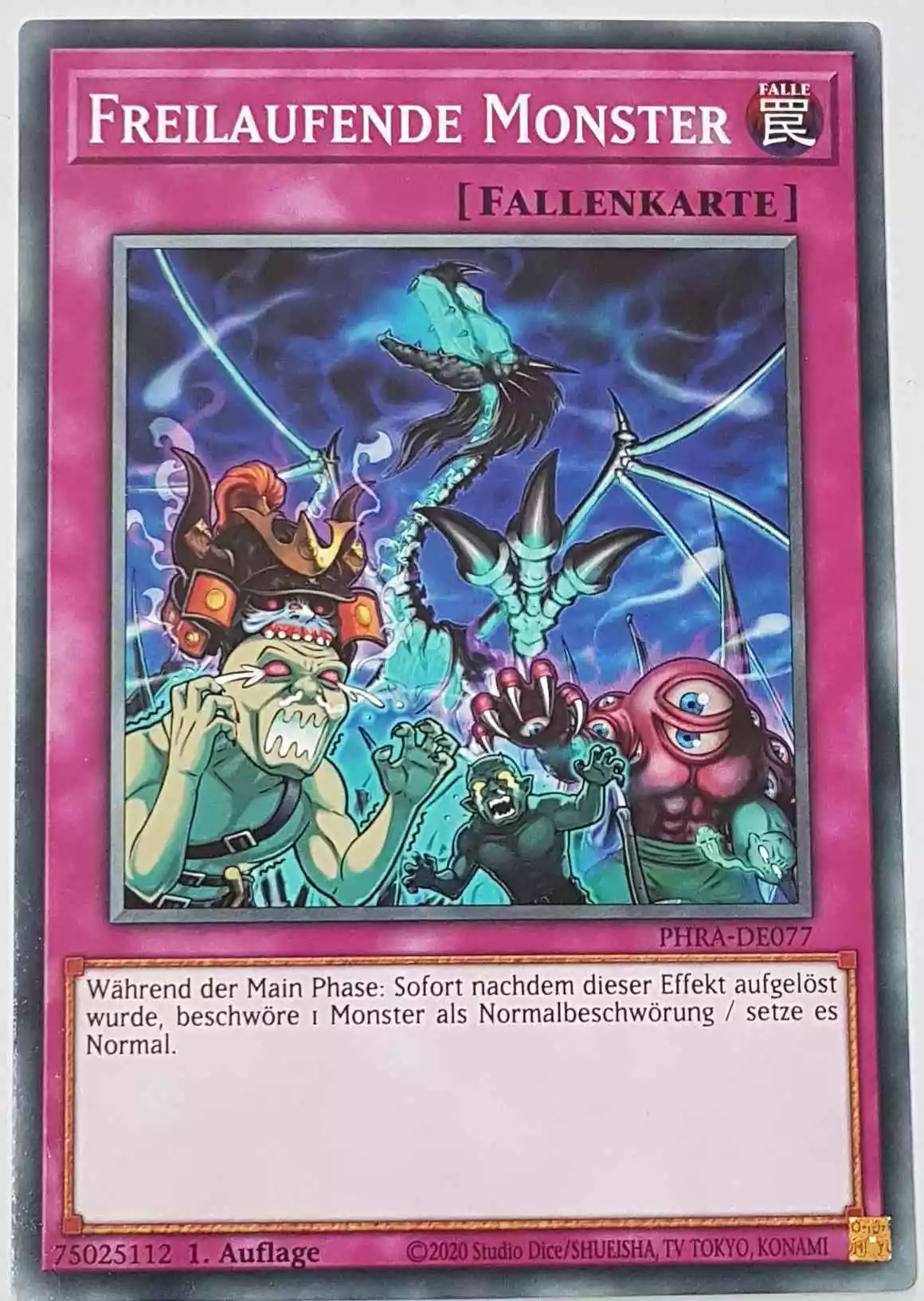 Freilaufende Monster PHRA-DE077 ist in Common Yu-Gi-Oh Karte aus Phantom Rage 1. Auflage