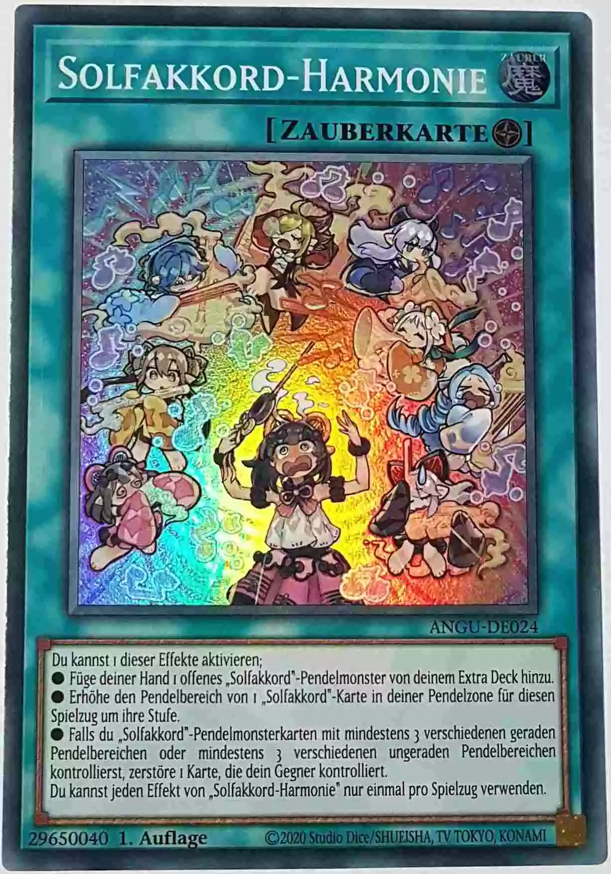angu-de024-solfakkord-harmonie-super-rare-ancient-guardians Solfakkord-Harmonie ANGU-DE024 ist in Super Rare Yu-Gi-Oh Karte aus Ancient Guardians 1.Auflage