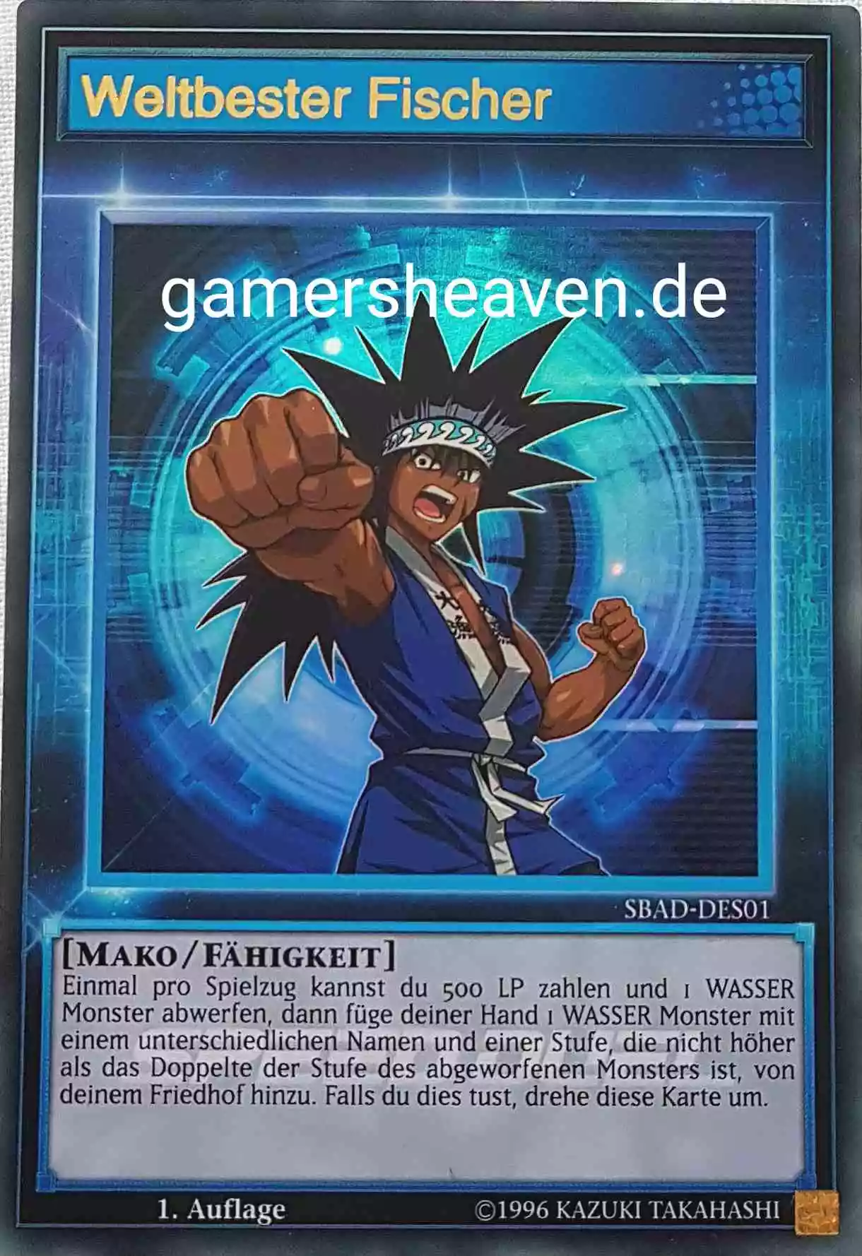 Weltbester Fischer SBAD-DES01 ist in Ultra Rare Yu-Gi-Oh Karte aus Speed Duel Attack from the Deep 1. Auflage