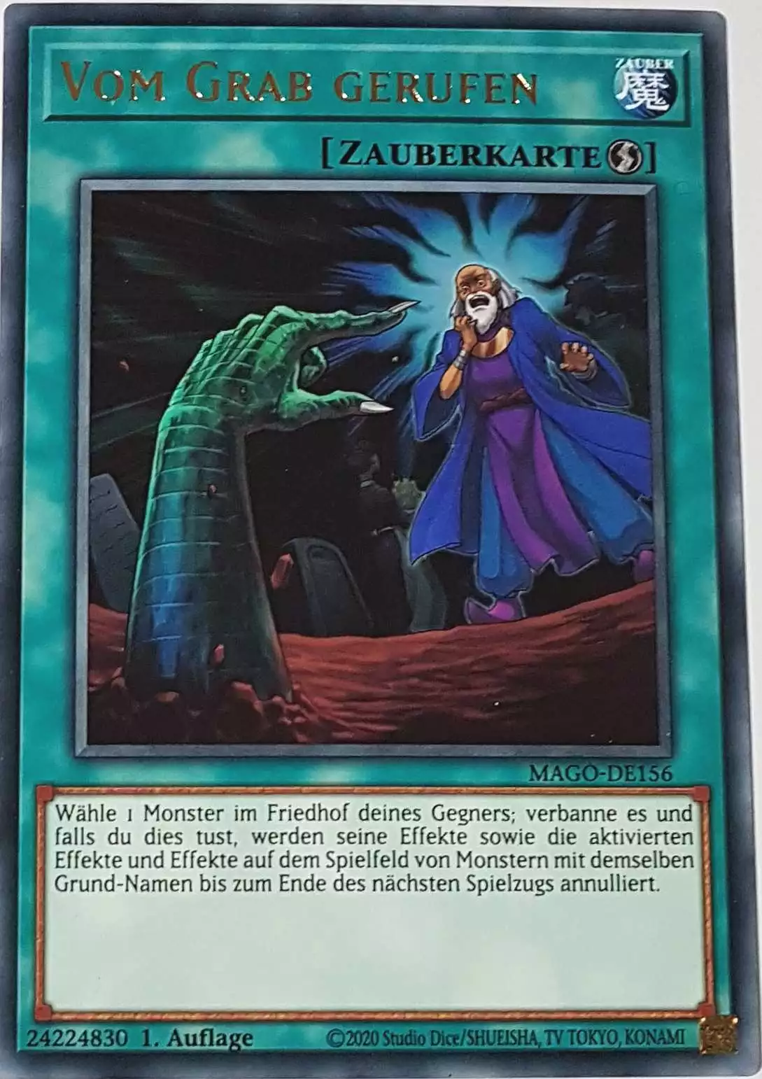 Vom Grab gerufen MAGO-DE156 ist in Gold Rare Yu-Gi-Oh Karte aus Maximum Gold 1. Auflage