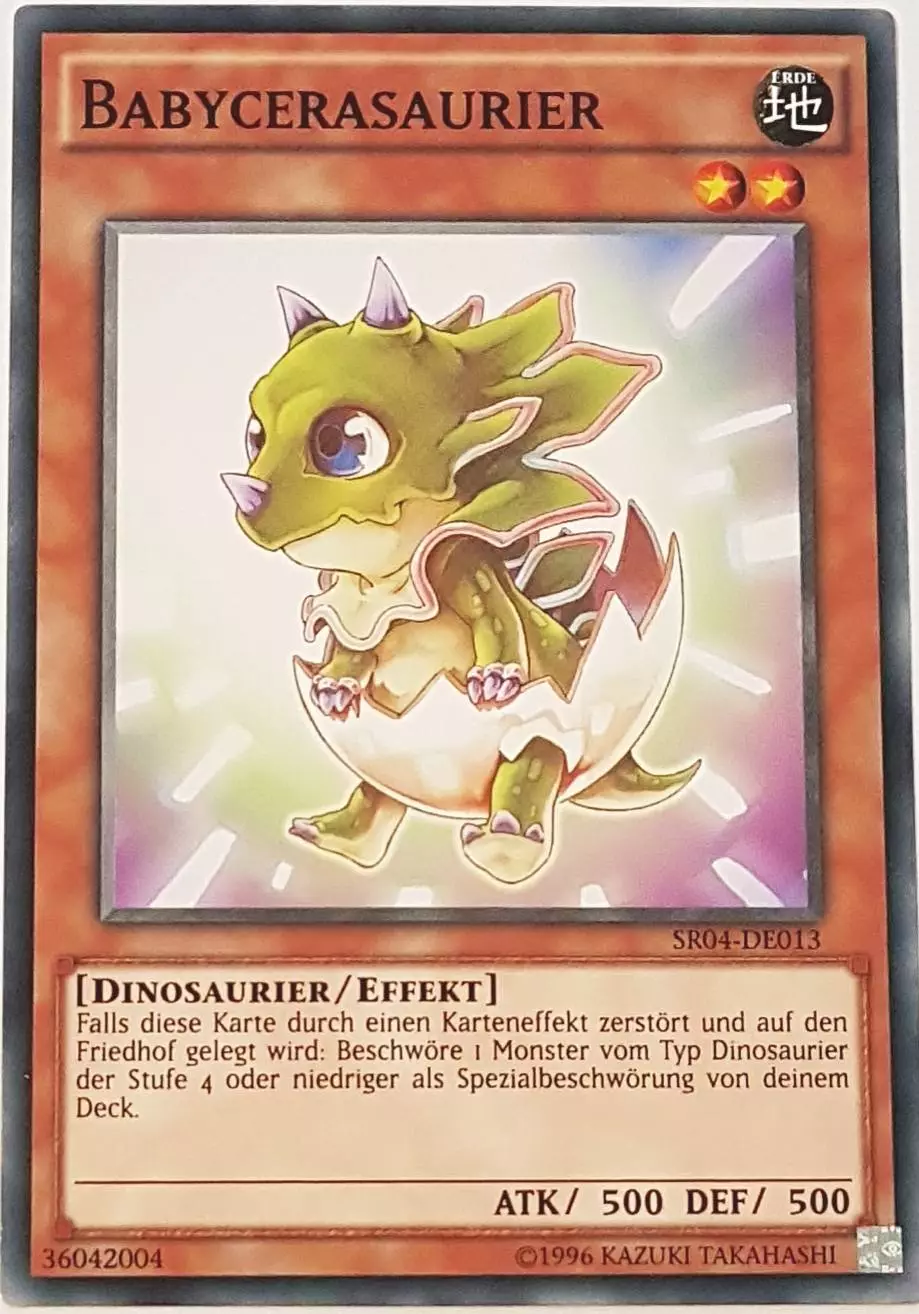 Babycerasaurier SR04-DE013 ist in Common Yu-Gi-Oh Karte aus Dinosmasher's Fury 