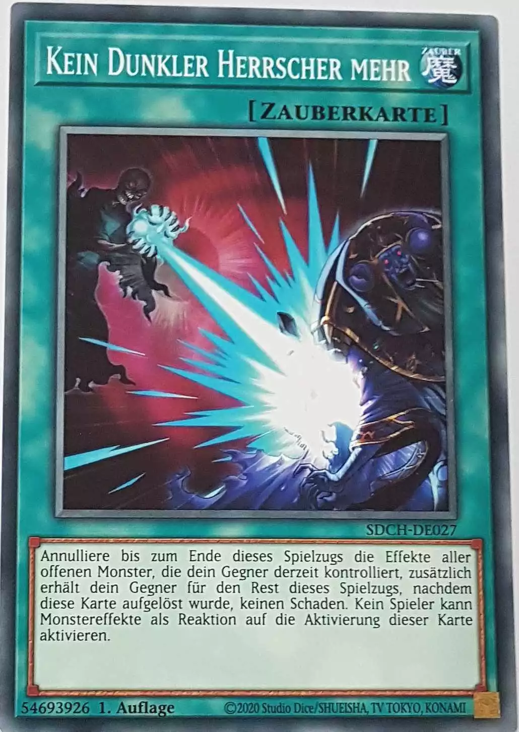 Kein Dunkler Herrscher mehr SDCH-DE027 ist in Common Yu-Gi-Oh Karte aus Spirit Charmers 1. Auflage