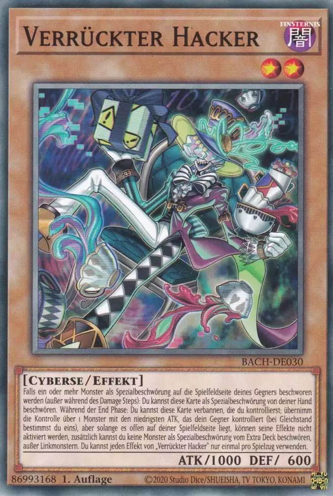 Verrückter Hacker BACH-DE030 ist in Common Yu-Gi-Oh Karte aus Battle of Chaos 1.Auflage