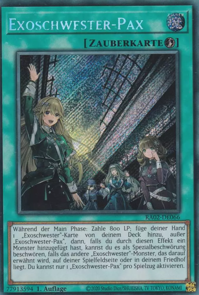Exoschwester-Pax RA02-DE066 ist in Secret Rare Yu-Gi-Oh Karte aus 25th Anniversary Rarity Collection 2 1.Auflage