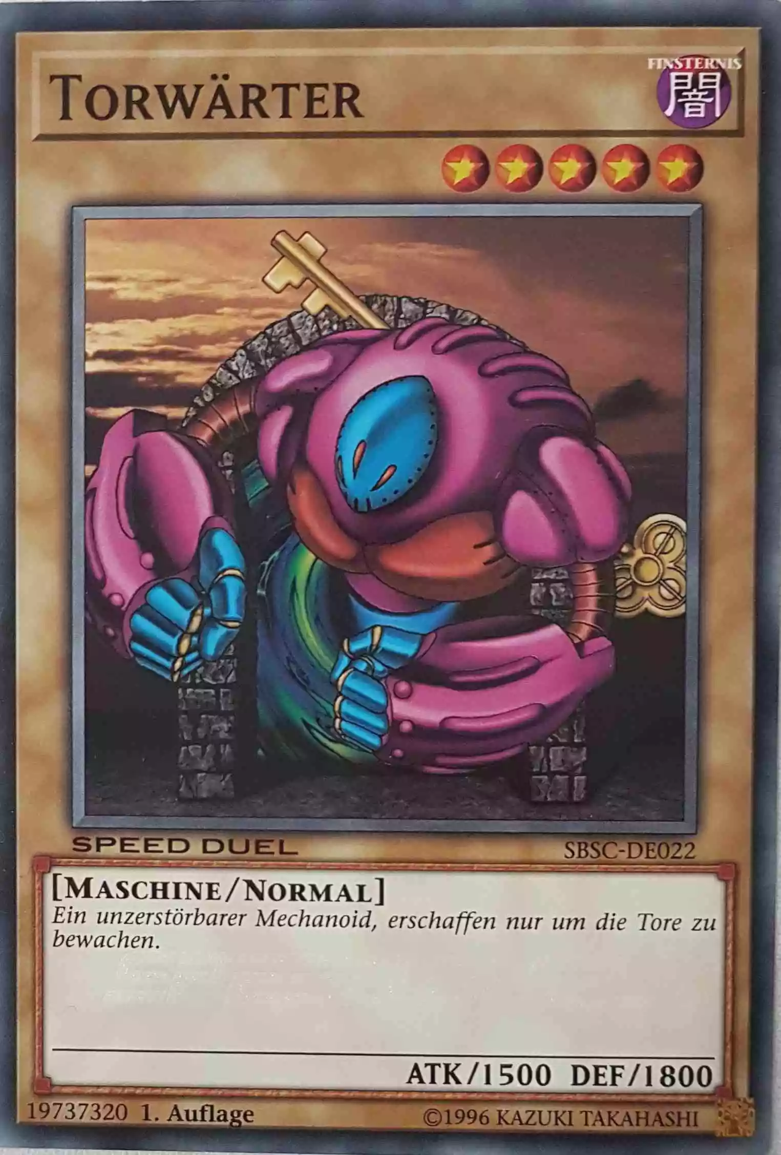 Torwärter SBSC-DE022 ist in Common Yu-Gi-Oh Karte aus Speed Duel Scars of Battle 1. Auflage