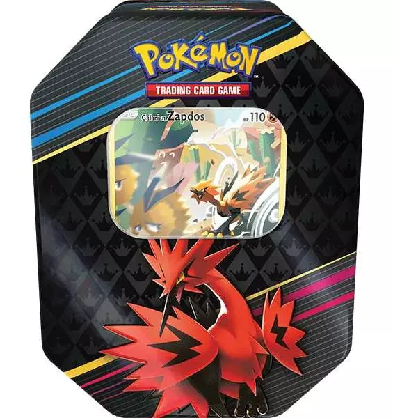 Pokemon Crown Zenith Galarian Zapdos Tin Box - Englisch