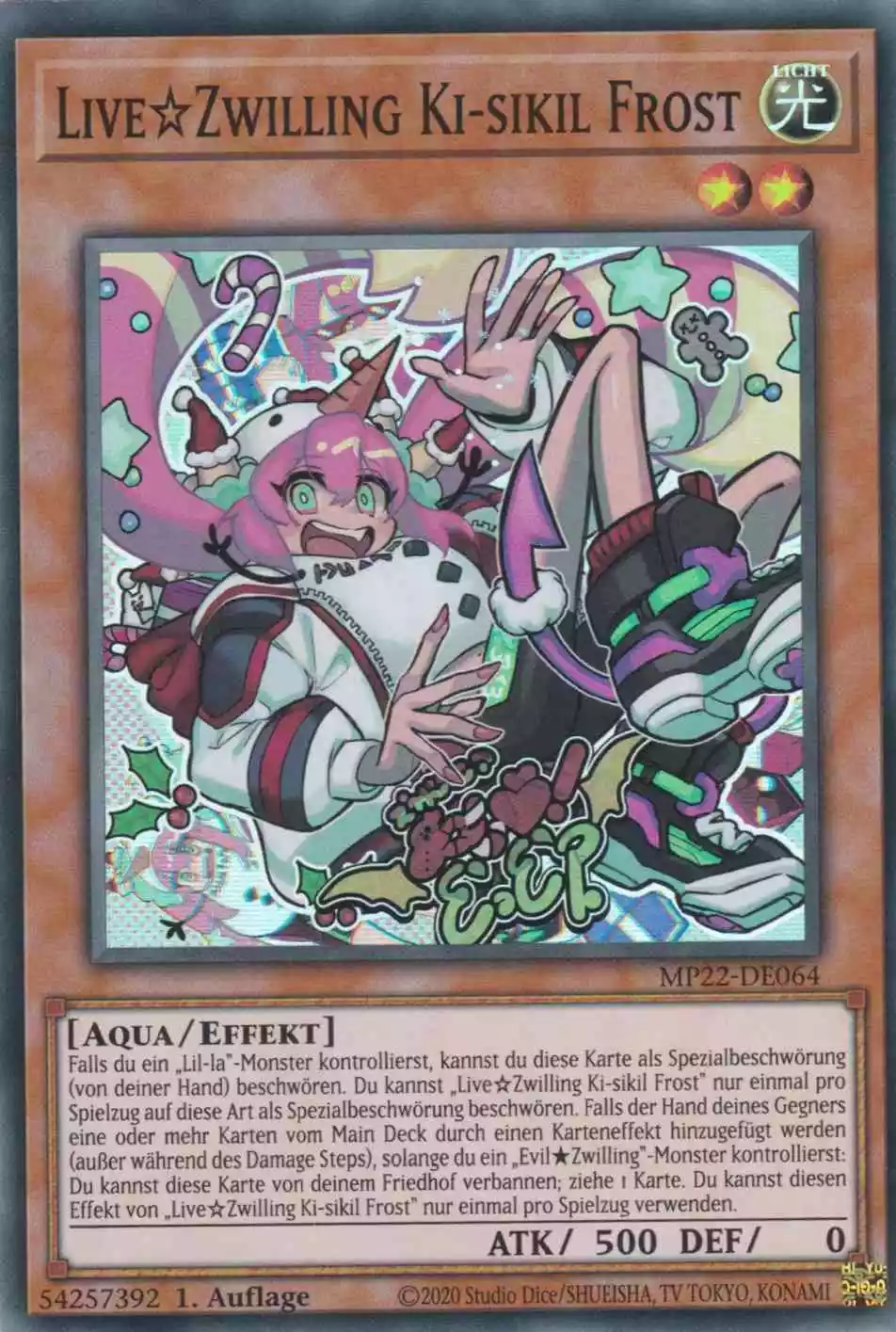 Live☆Zwilling Ki-sikil Frost MP22-DE064 ist in Super Rare Yu-Gi-Oh Karte aus Tin of the Pharaoh’s Gods 1.Auflage
