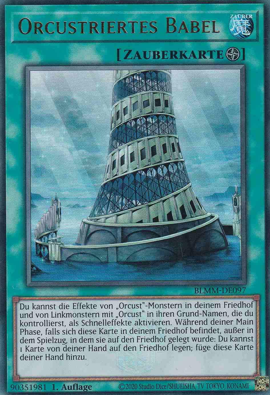 Orcustriertes Babel BLMM-DE097 ist in Ultra Rare Yu-Gi-Oh Karte aus Battles of Legend Monster Mayhem 1.Auflage