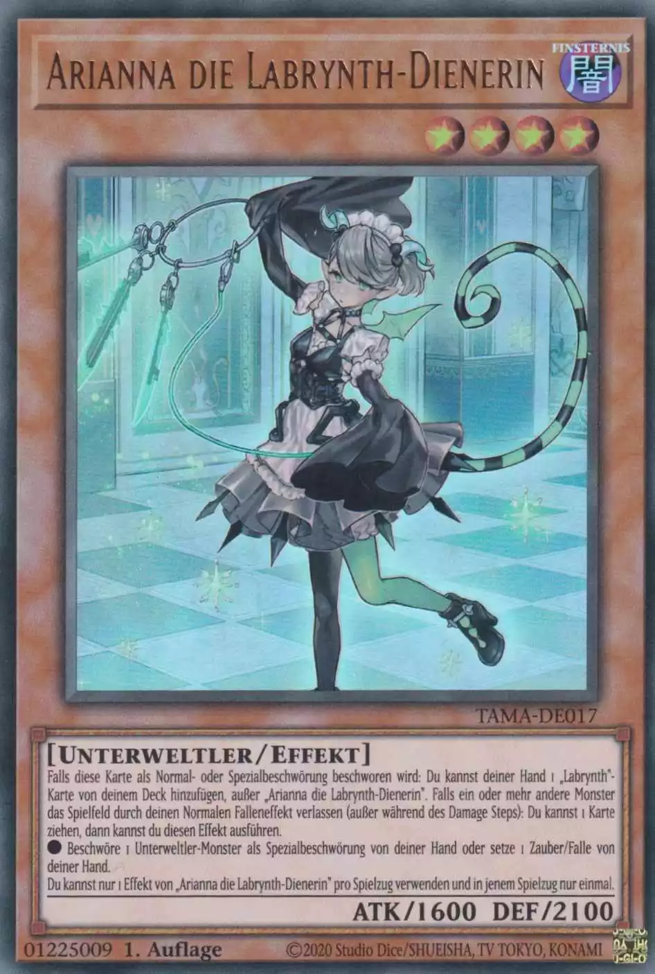 Arianna die Labrynth-Dienerin TAMA-DE017 ist in Ultra Rare Yu-Gi-Oh Karte aus Tactical Masters 1.Auflage