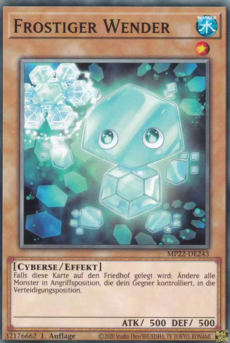 Frostiger Wender MP22-DE243 ist in Common Yu-Gi-Oh Karte aus Tin of the Pharaoh’s Gods 1.Auflage