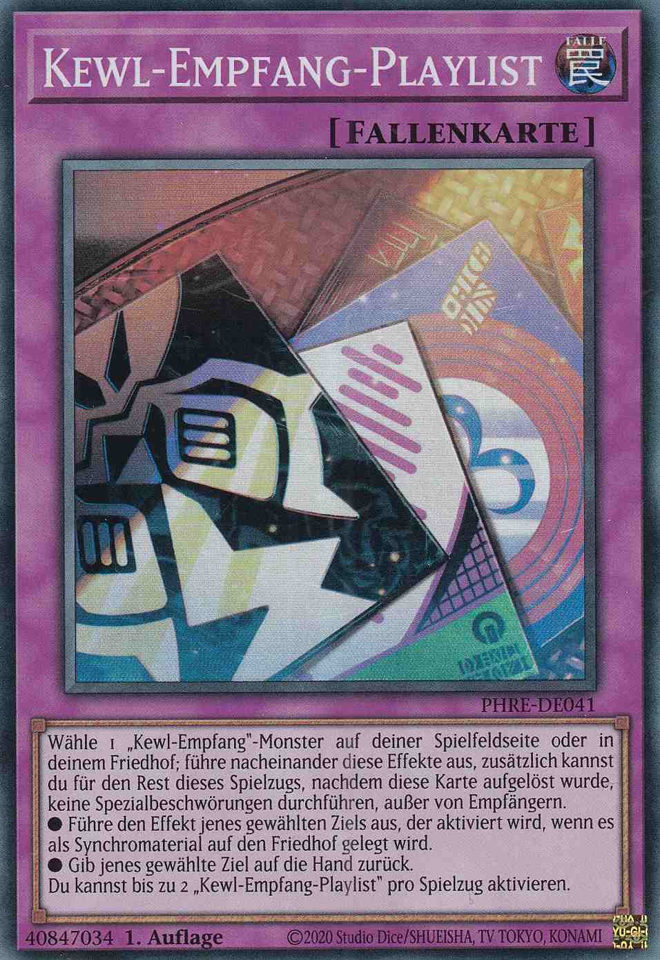 Kewl-Empfang-Playlist Super Rare PHRE-DE041-S Yugioh Karte Kewl-Empfang-Playlist PHRE-DE041-S ist in Super Rare Yu-Gi-Oh Karte aus Phantom Revenge 1.Auflage