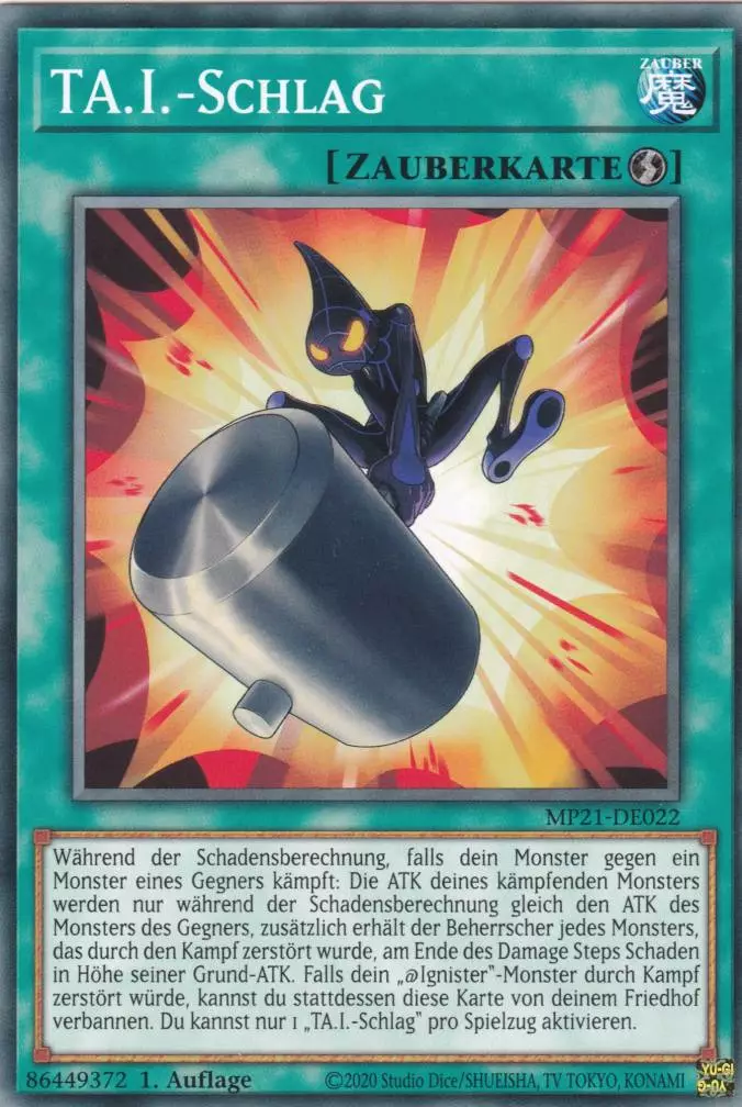 TA.I.-Schlag MP21-DE022 ist in Common Yu-Gi-Oh Karte aus Tin of Ancient Battles 1.Auflage