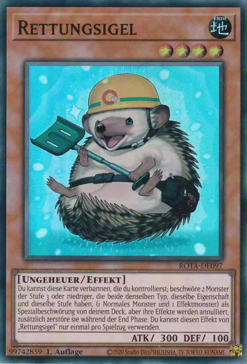 Rettungsigel ROTA-DE097 ist in Super Rare Yu-Gi-Oh Karte aus Rage of the Abyss 1.Auflage