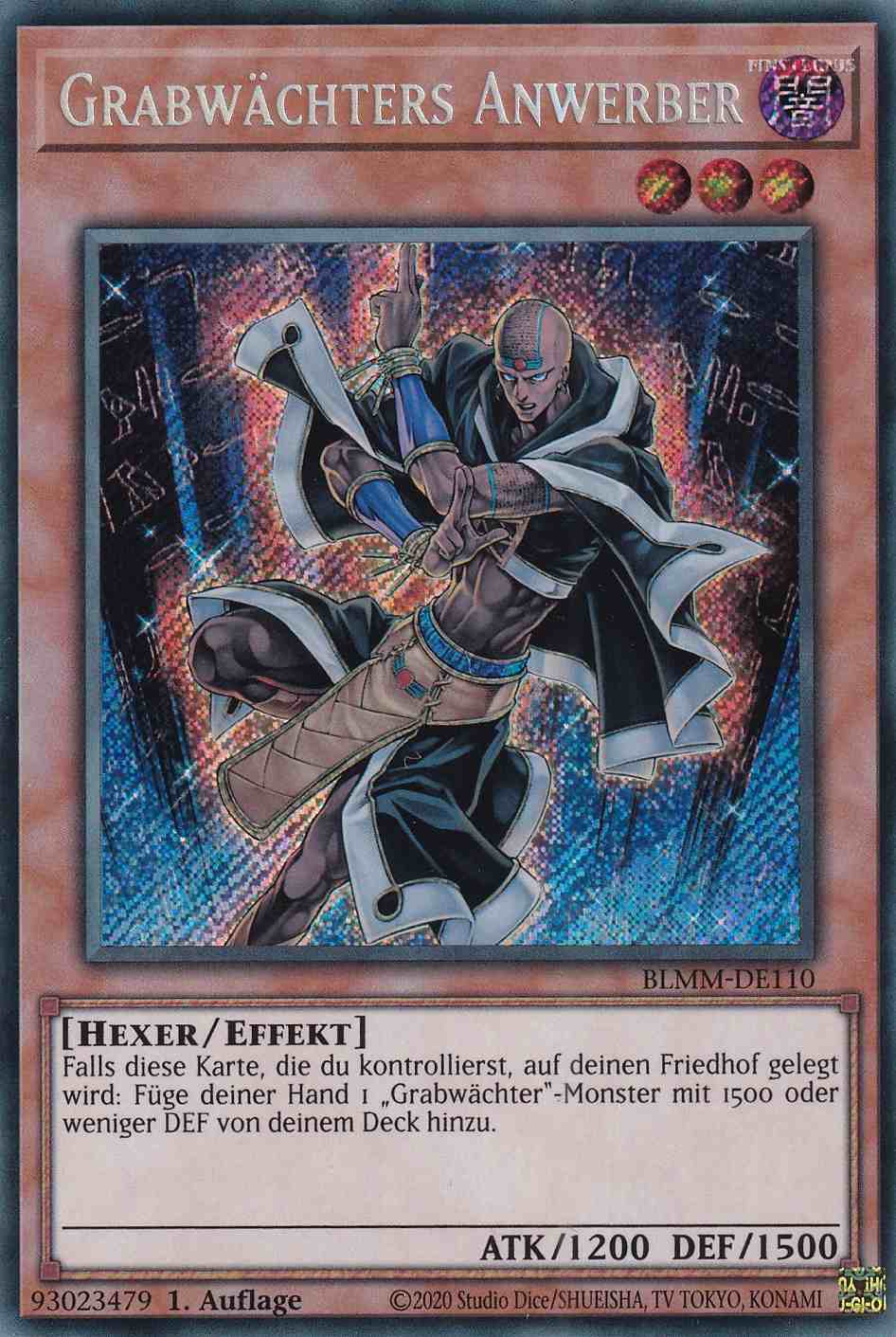 Grabwächters Anwerber BLMM-DE110 ist in Secret Rare Yu-Gi-Oh Karte aus Battles of Legend Monster Mayhem 1.Auflage