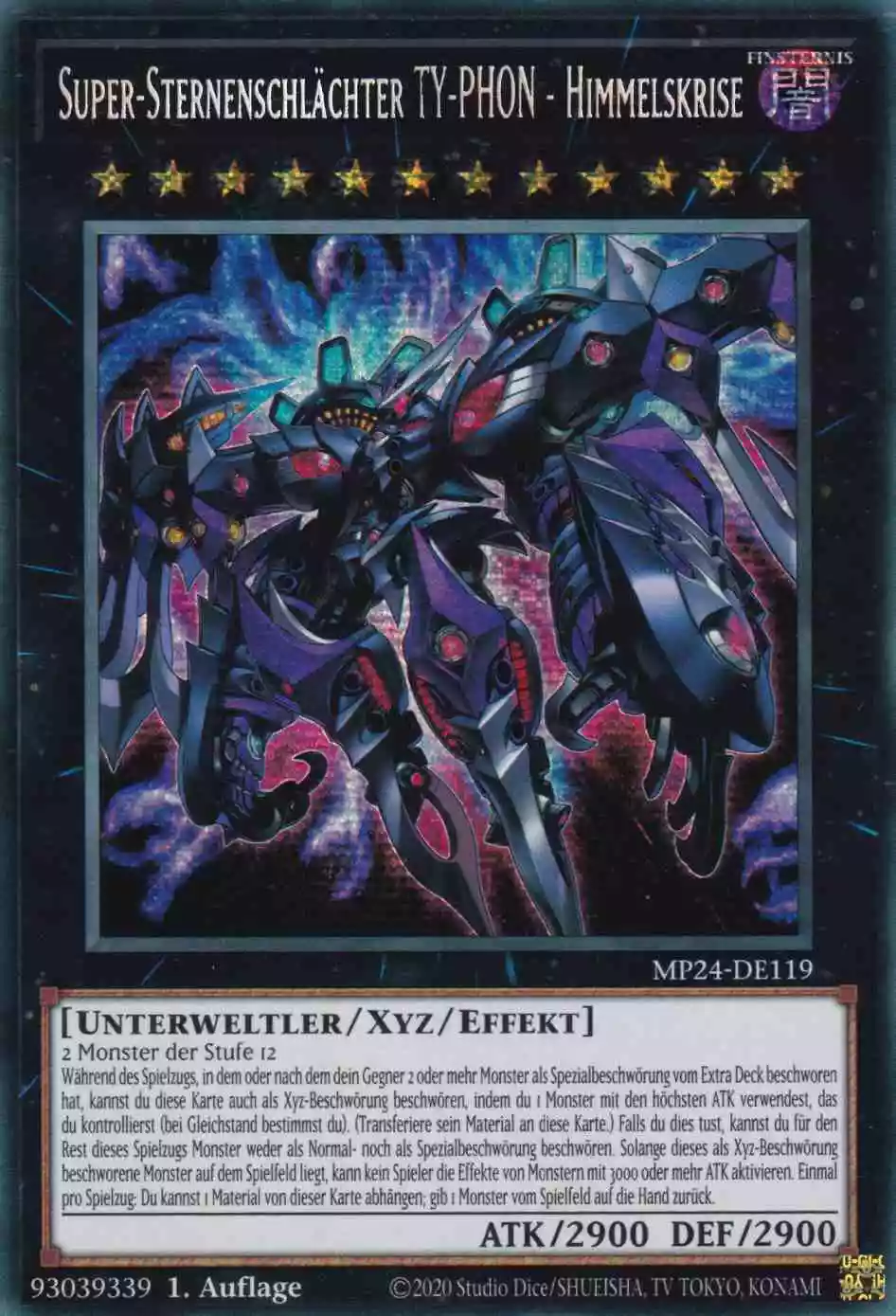 Super-Sternenschlächter TY-PHON - Himmelskrise MP24-DE119 ist in Prismatic Secret Rare Yu-Gi-Oh Karte aus 25th Anniversary Tin Dueling Mirrors 1.Auflage