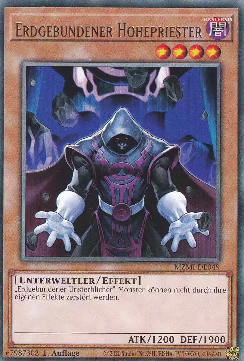 Erdgebundener Hohepriester MZMI-DE049 ist in Rare Yu-Gi-Oh Karte aus Maze of Millennia 1.Auflage