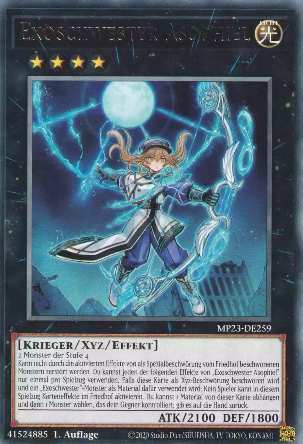 Exoschwester Asophiel MP23-DE259 ist in Rare Yu-Gi-Oh Karte aus 25th Anniversary Tin Dueling Heroes 1.Auflage