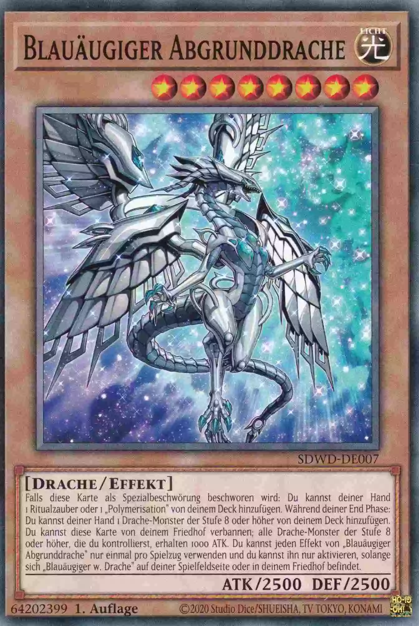 Blauäugiger Abgrunddrache SDWD-DE007 ist in Common Yu-Gi-Oh Karte aus Blue-Eyes White Destiny 1.Auflage