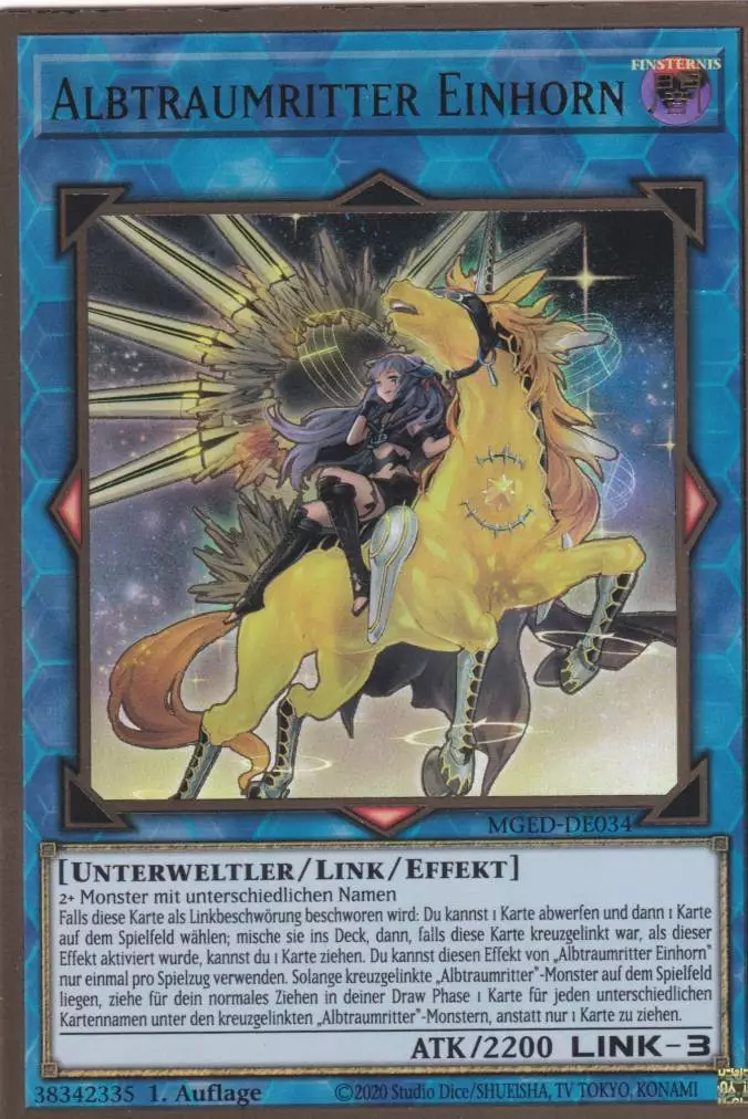 mged-de034-1-albtraumritter-einhorn-alternativ-art-premium-gold-rare-maximum-gold-el-dorado Albtraumritter Einhorn (alternativ art) MGED-DE034 ist in Premium Gold Rare Yu-Gi-Oh Karte aus Maximum Gold El Dorado 1.Auflage