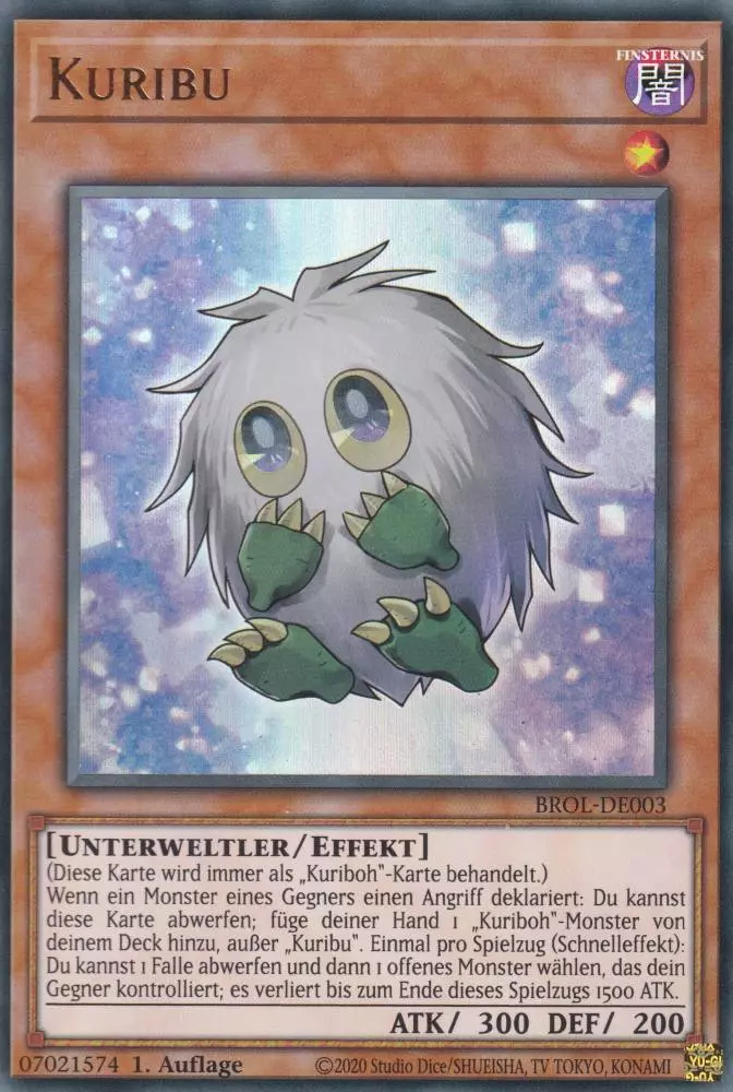 Kuribu BROL-DE003 ist in Ultra Rare Yu-Gi-Oh Karte aus Brothers of Legend 1.Auflage