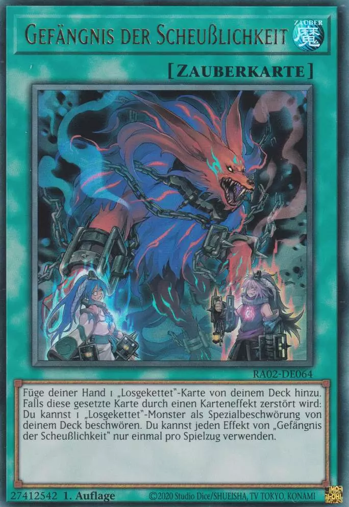 Gefängnis der Scheußlichkeit RA02-DE064 ist in Ultra Rare Yu-Gi-Oh Karte aus 25th Anniversary Rarity Collection 2 1.Auflage