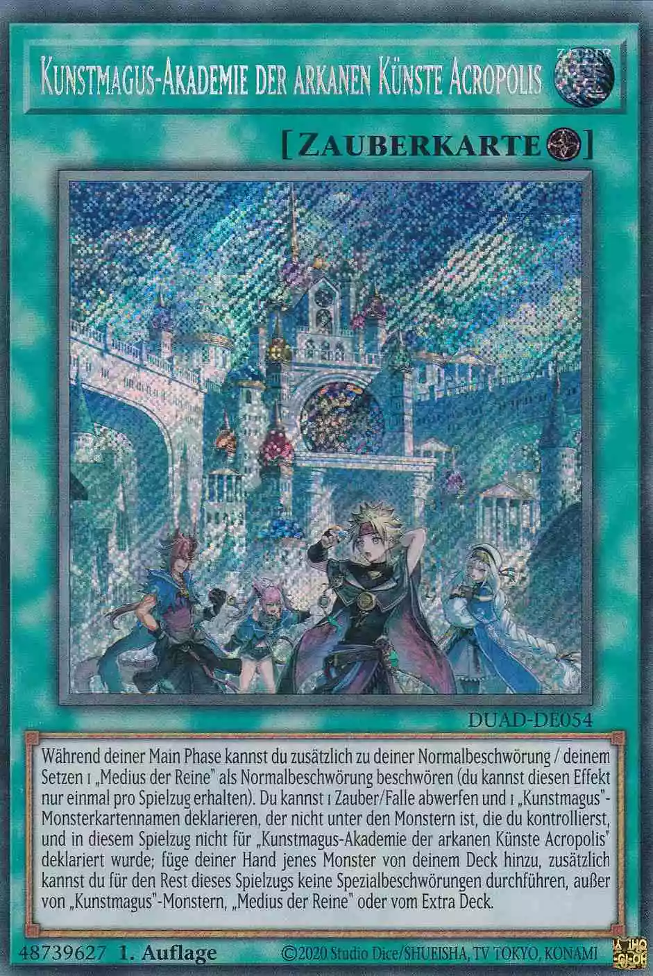 Kunstmagus-Akademie der arkanen Künste Acropolis Secret Rare DUAD-DE054 Yugioh Karte Kunstmagus-Akademie der arkanen Künste Acropolis DUAD-DE054 ist in Secret Rare Yu-Gi-Oh Karte aus Duelist’s Advance 1.Auflage