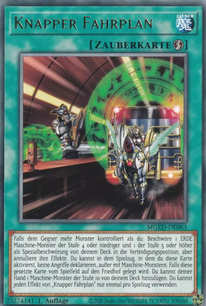 Knapper Fahrplan MGED-DE063 ist in Rare Yu-Gi-Oh Karte aus Maximum Gold El Dorado 1.Auflage