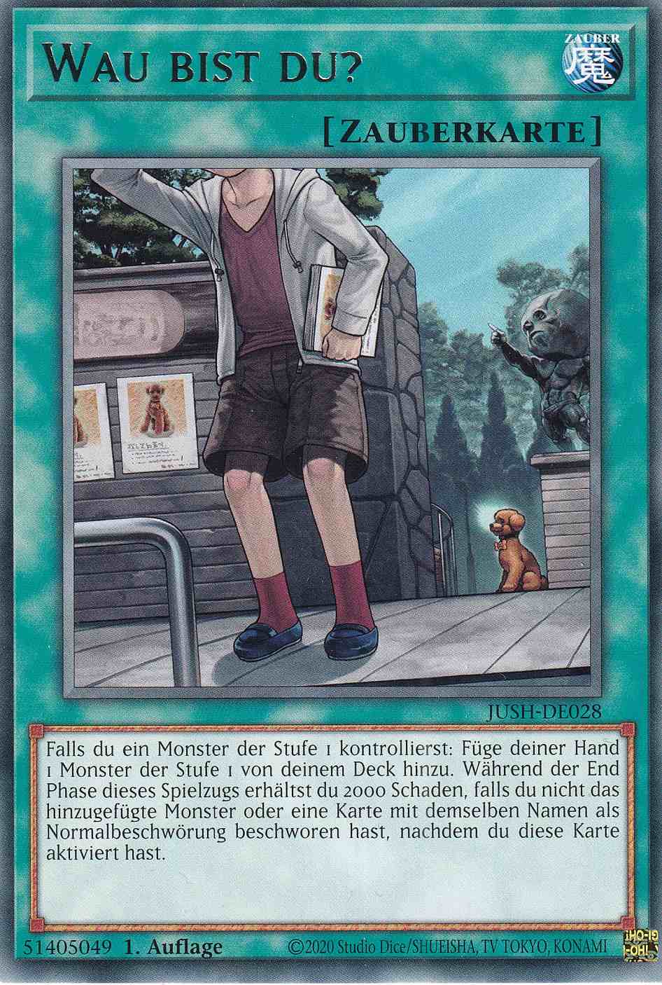 Wau bist du? JUSH-DE028 ist in Rare Yu-Gi-Oh Karte aus Justice Hunters 1.Auflage