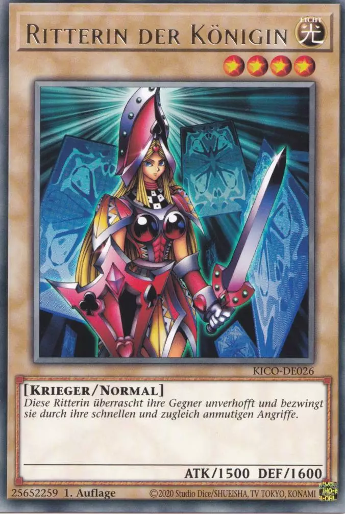 Ritterin der Königin KICO-DE026 ist in Rare Yu-Gi-Oh Karte aus King's Court 1.Auflage