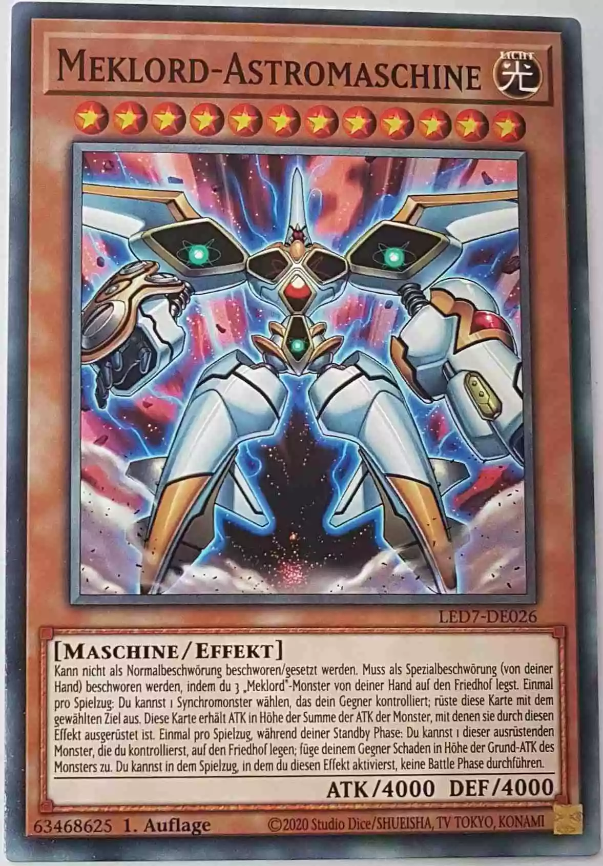 Meklord-Astromaschine LED7-DE026 ist in Common Yu-Gi-Oh Karte aus Legendary Duelists Rage of Ra 1.Auflage