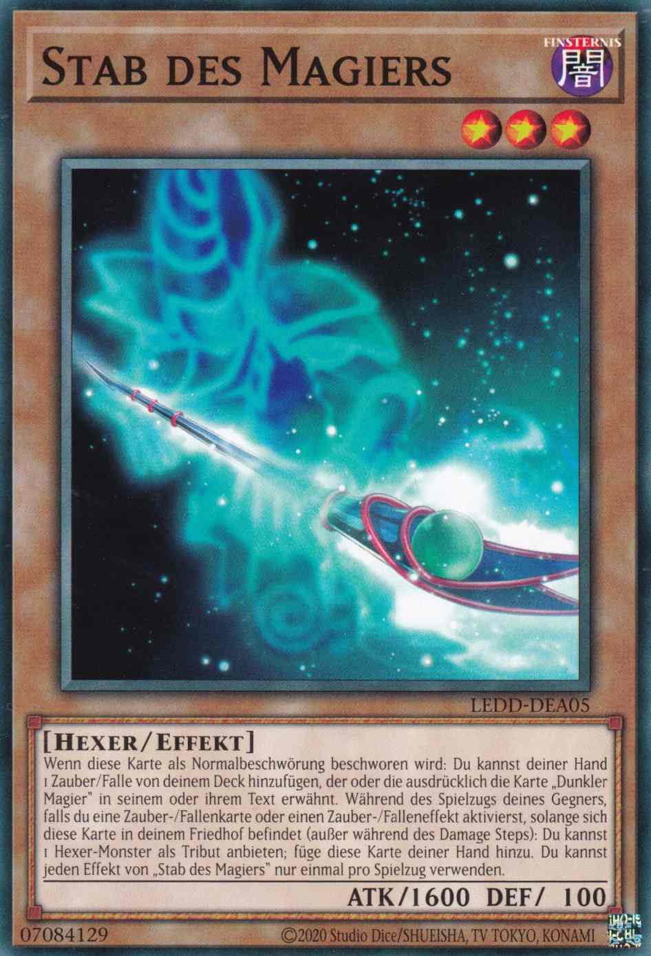 Stab des Magiers LEDD-DEA05 ist in Common Yu-Gi-Oh Karte aus Legendary Dragon Decks unlimitiert